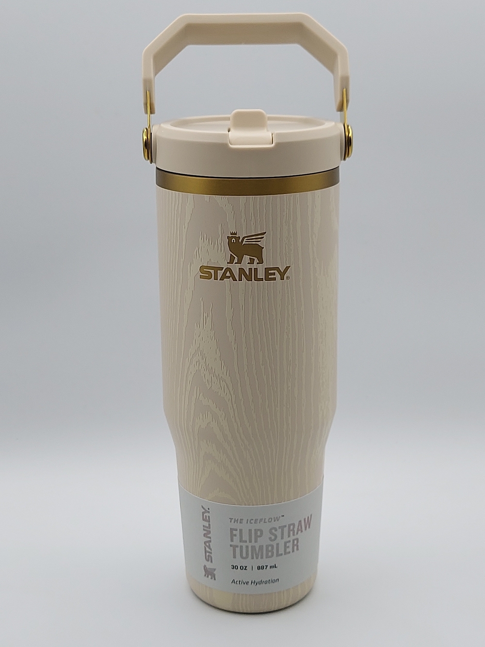 Stanley The IceFlow™ Flip Straw Tumbler | 30 OZ-Birch Woodgrain